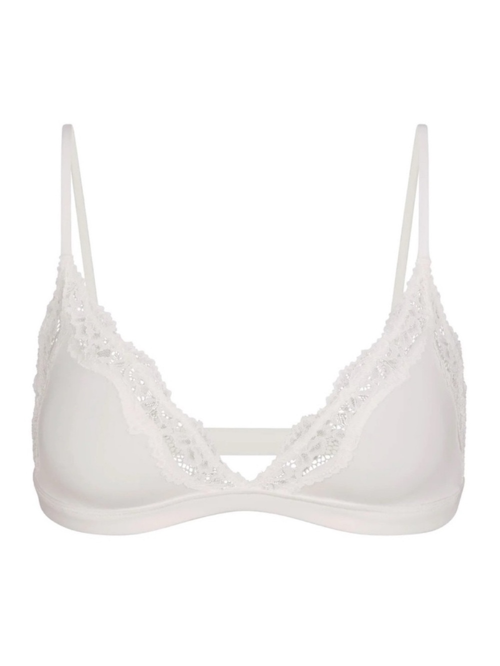 SKIMS fits everybody lace triangle bralette white